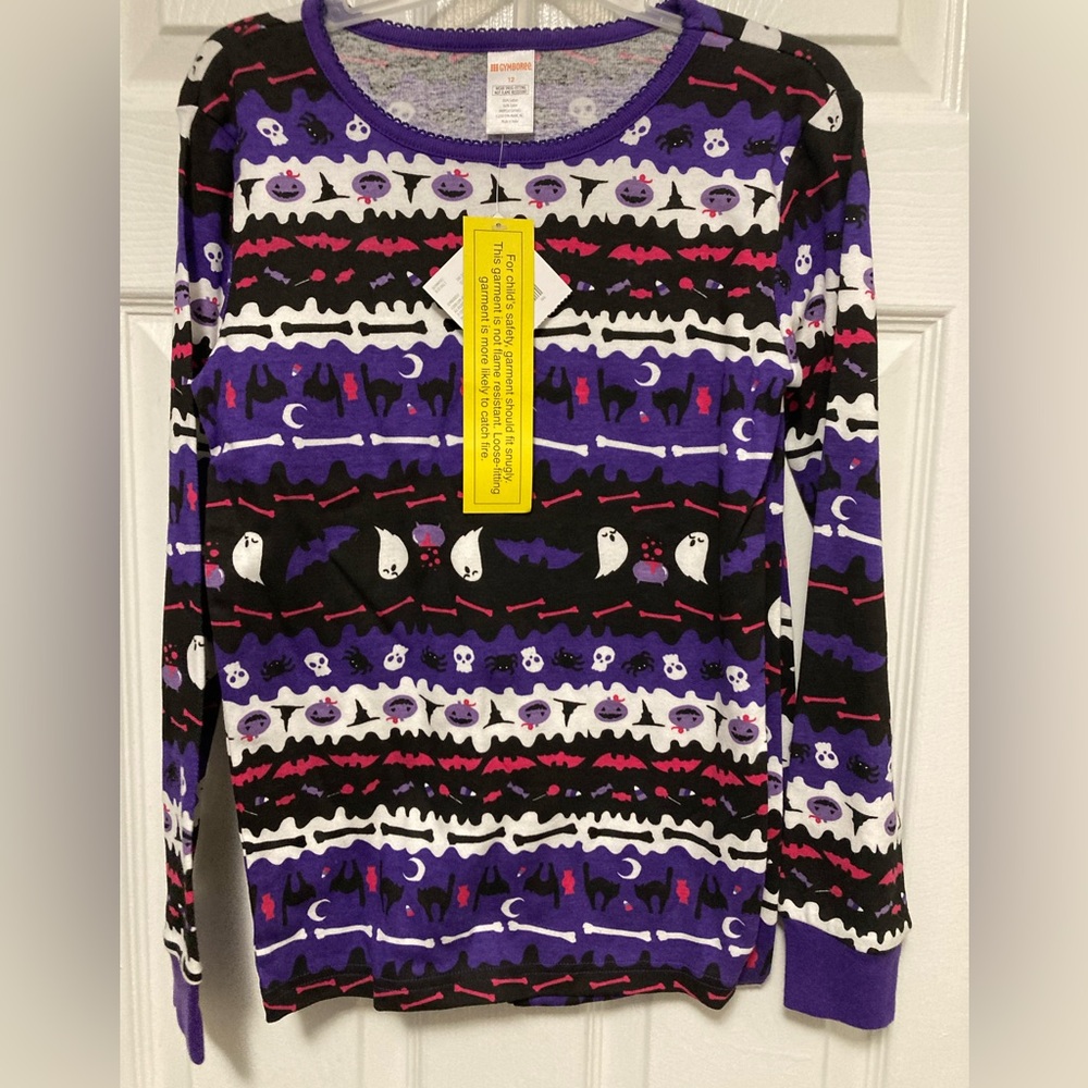 *Gymboree New Sz 12 Purple Halloween Fair Isle 2pc Long Sleeve Shirt & Pants #A